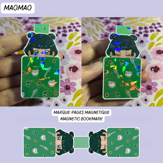 Marque-pages magnétique holographique Les carnets de l'apothicaire | Maomao