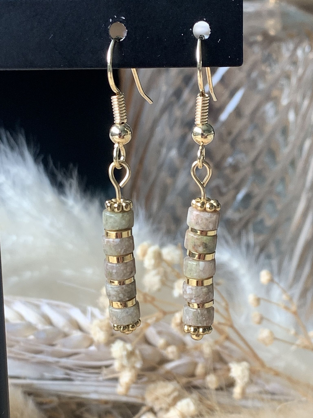 Boucles d'oreilles Soléa Quartz Turquoise