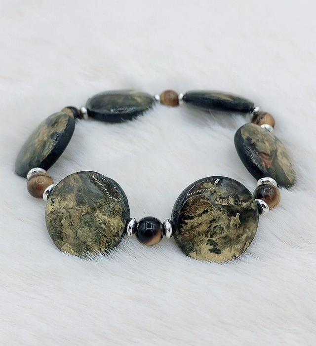 Bracelet "Etincelle" et Œil de Tigre