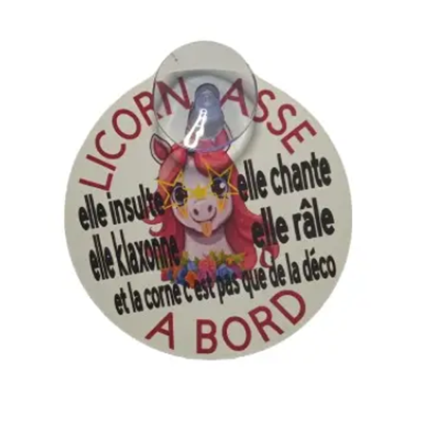 Produit Fun à Bord – Pancarte Crétin-à-Bord