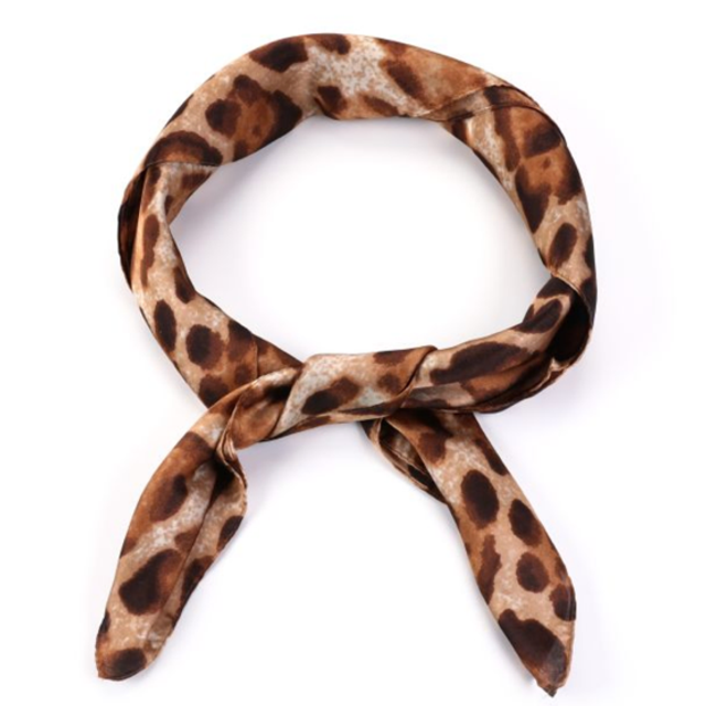 Sjaaltje vierkant panter Camel