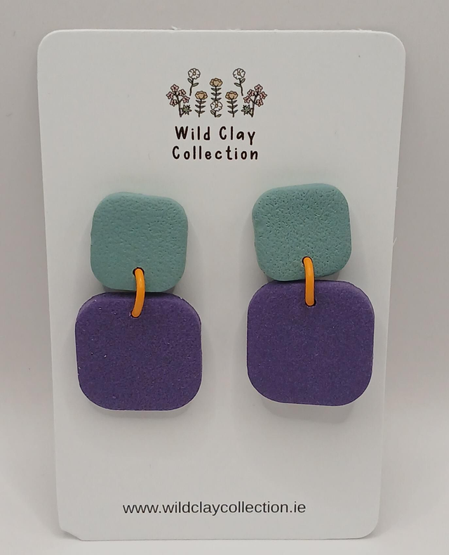 Purple Square Dangle