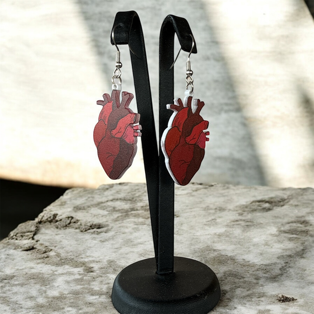 Orecchini cuore anatomico 26TG-6