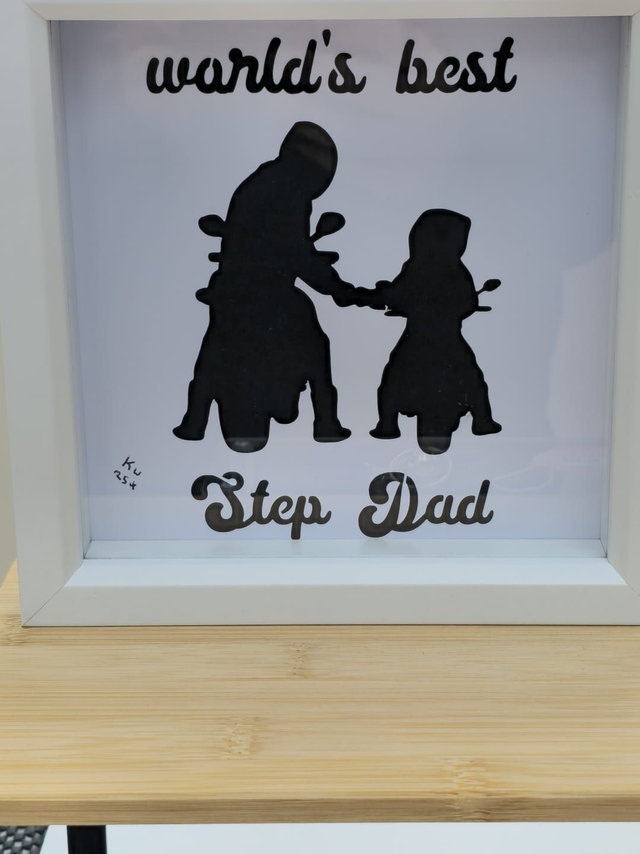 World's Best Step-Dad Collage Box "Framed" 