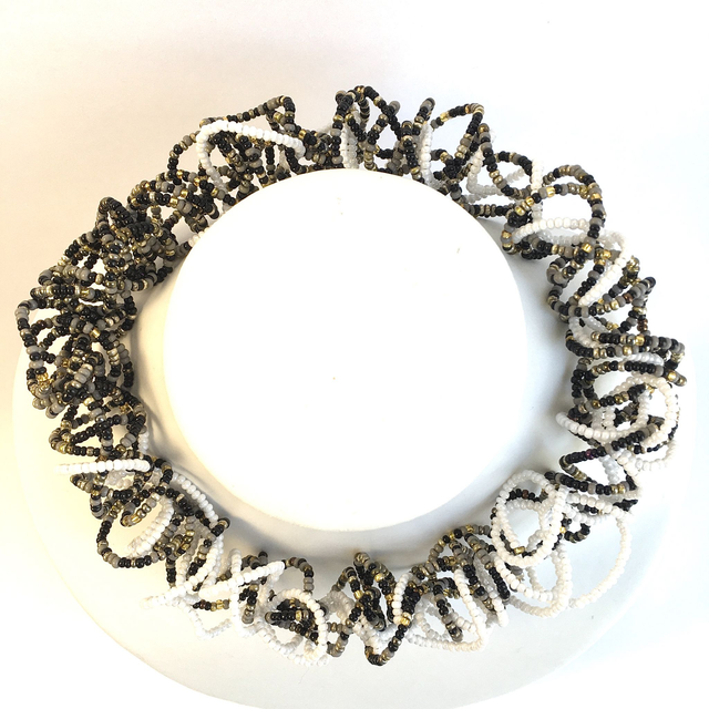 Choker "grey-white-black"