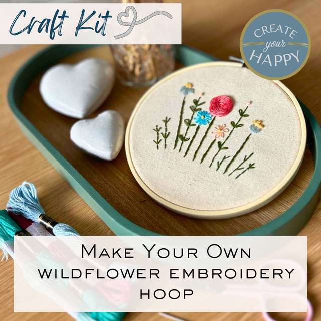 Embroidery Hoop Art Wildflower