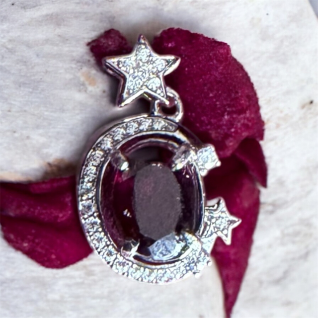Pendentif argent 925 et grenat