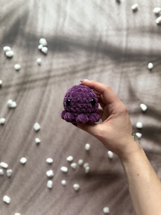Porte-clés poulpe tout doux violet clair