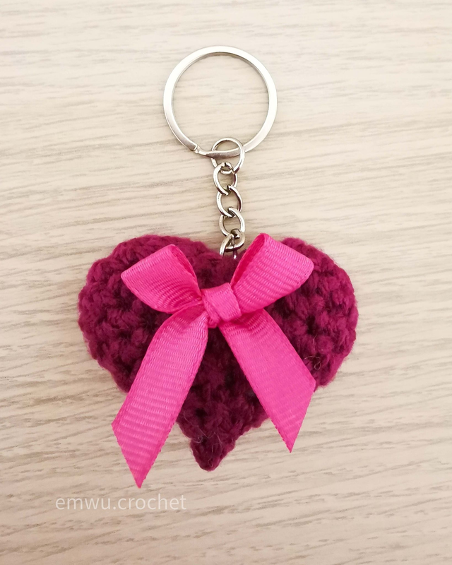 💗 Porte-clés Self-Love - Rose foncé noeud