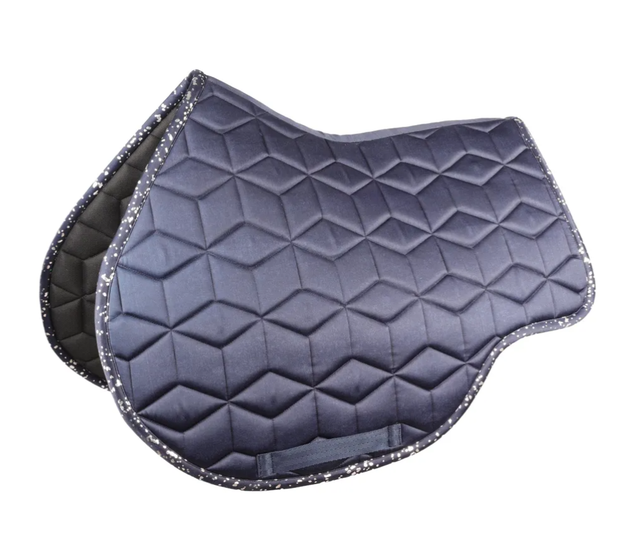 Hy Elevate Allure Saddle Pad - NAVY/ROSE GOLD 