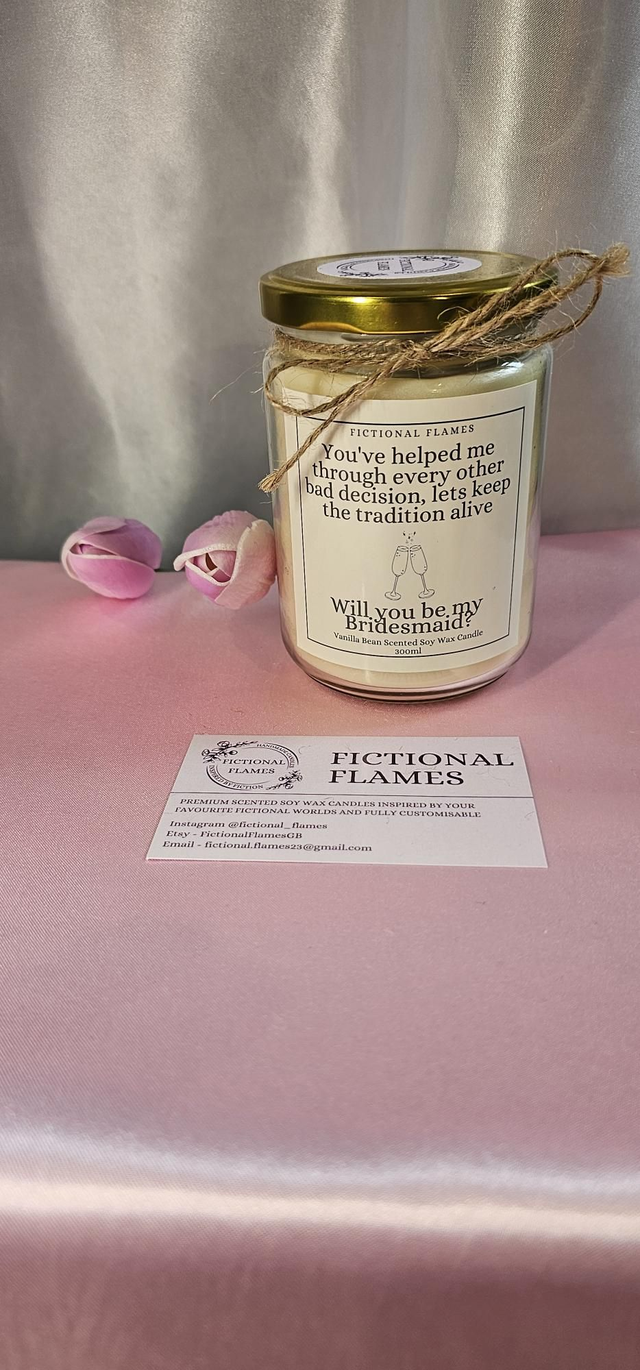 Bad decision bridesmaid candle 