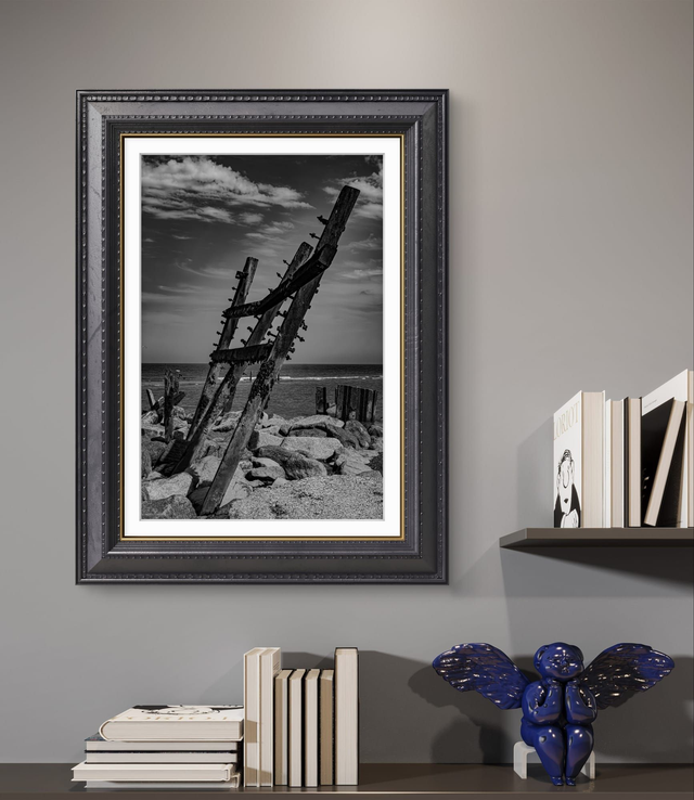 Happisburgh Norfolk - The Old Sea Defences - Print Only