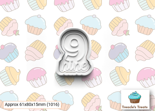 Numbers with text Fondant/cookie stamps with cutters