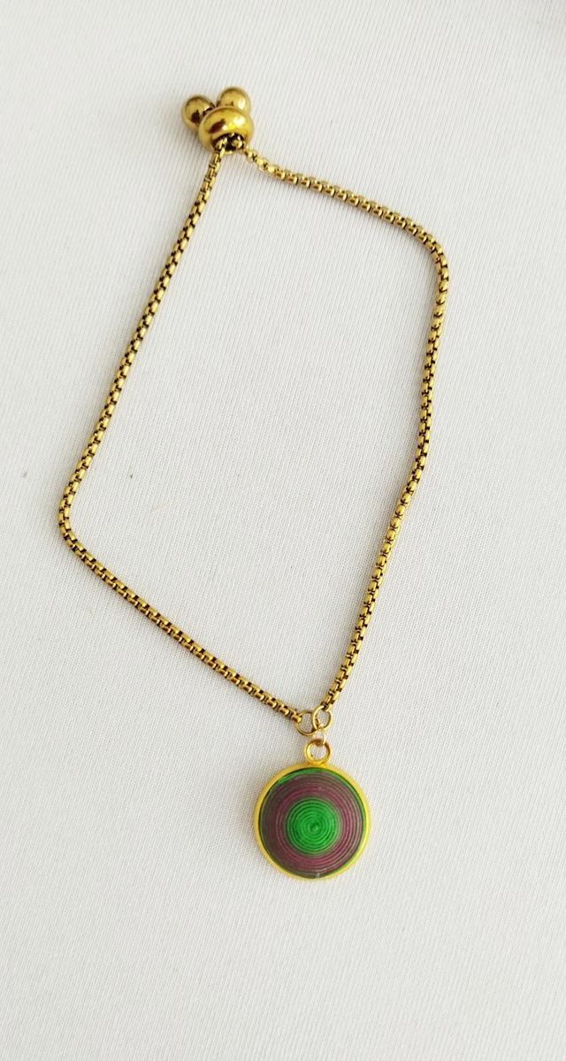 Bracelet vert framboise 