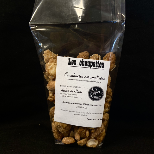 choupettes - cacahuètes caramélisées (sachet 100g)