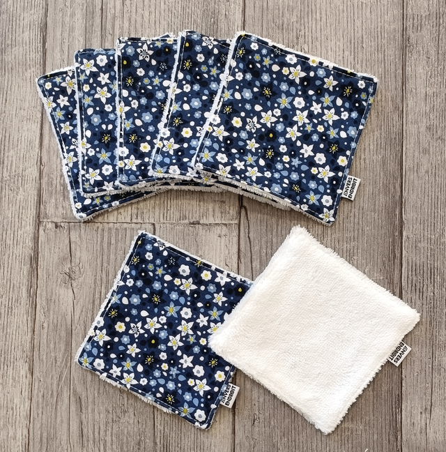 Lot de 7 lingettes motif floral