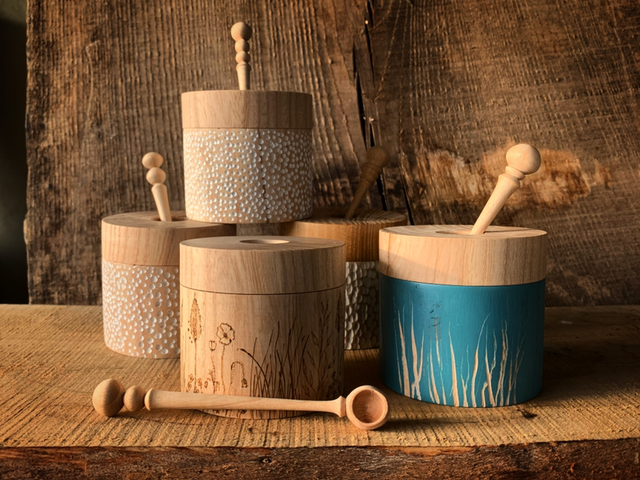 Petits pots à sel avec cuiller 