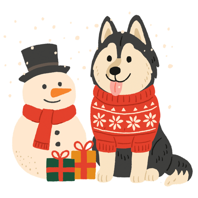 Mug de Noël chien Husky