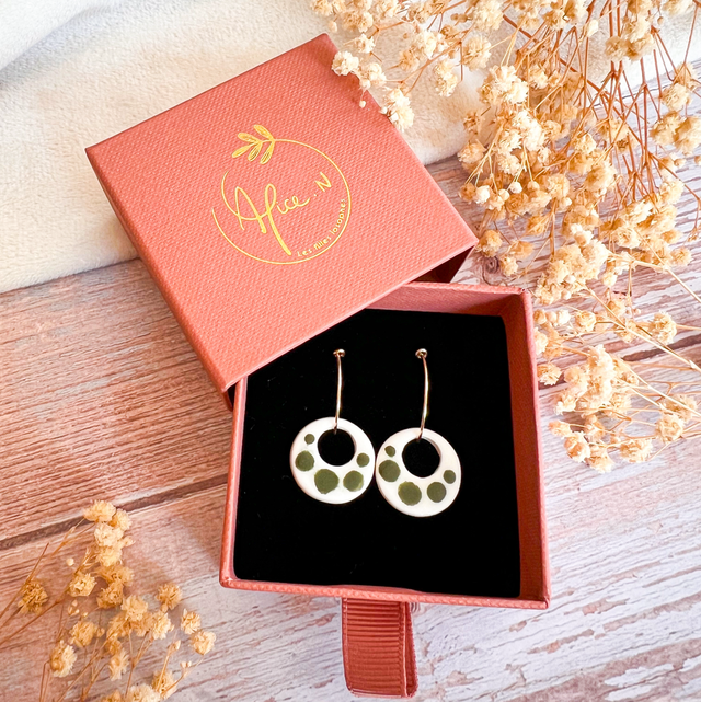 Boucles d’oreilles porcelaine