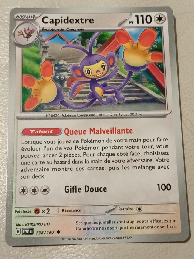 Carte pokémon Capidextre 