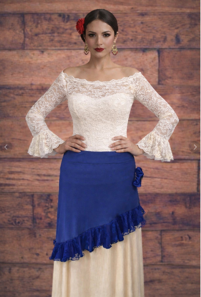 179 Taille M Surjupe bleue royale stratch 