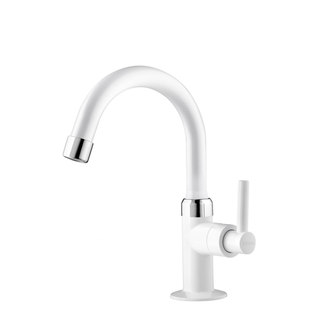 Torneira de Mesa Bica Alta para Banheiro Lagune - Branca