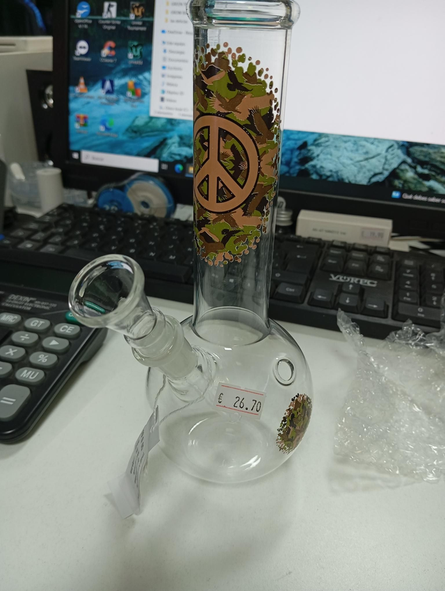 Bong Cristal greenline 21cm