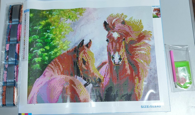 Diamond Painting Pferde 50x40cm
