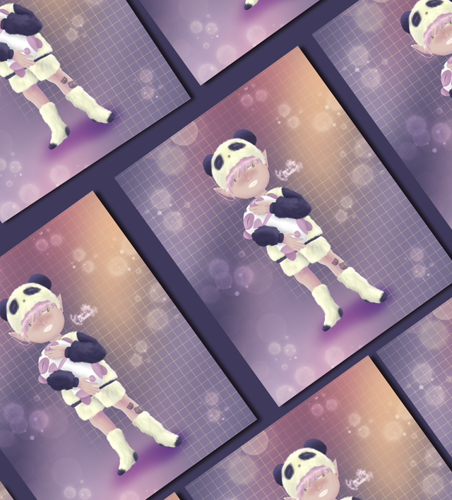 Illustration «  Rainbow fluffy friends » Noe