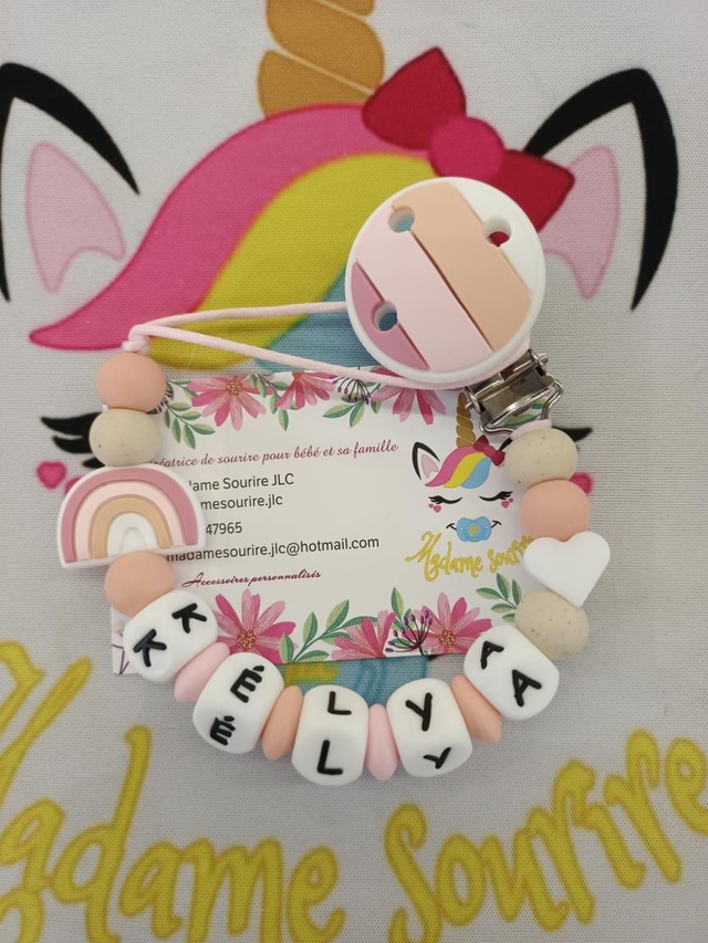 Attache Tétine Arc-en-ciel