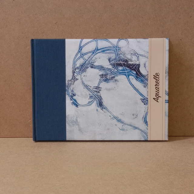 Carnet Aquarelle Entrelacs/bleu 200