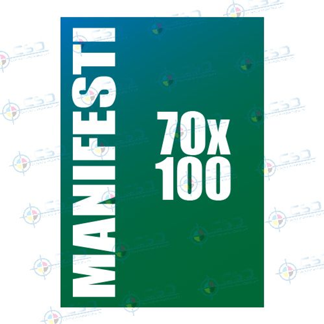Manifesti 70x100: carta Blueback stampa quadricromia (prezzo al pubblico già con IVA)