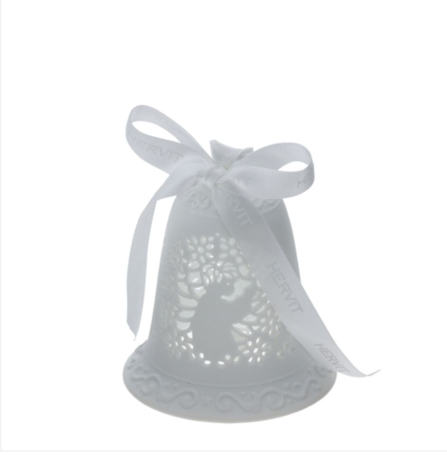 CAMPANA PORC.TRAF.BIANCA BISCUIT 9CM COMUNIONE BIMBO