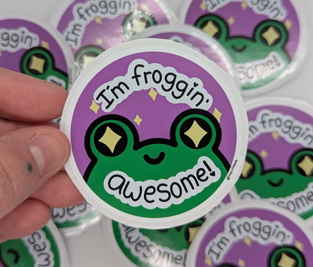I'm froggin' awesome sticker