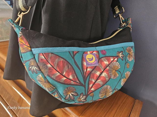 Sac Funky Moon rainbow tree bleu/vert