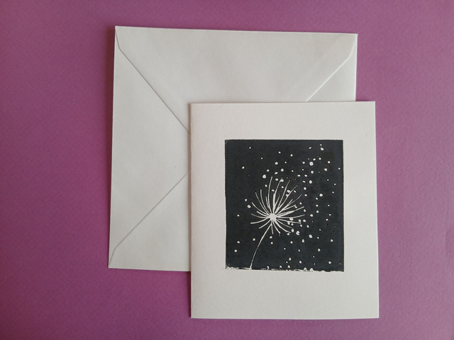 Carte motif pissenlit