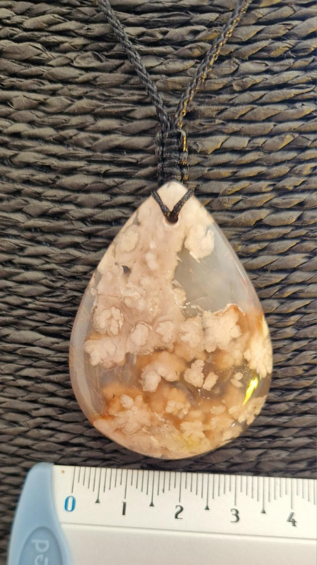 Pendentif Agate Fleur