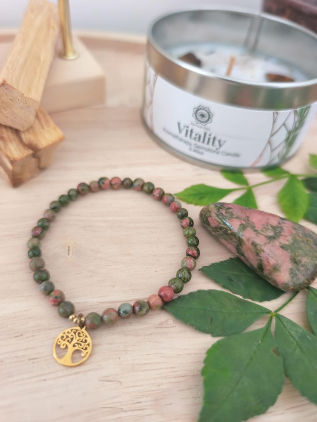 Bracelet Arbre de Vie Unakite 