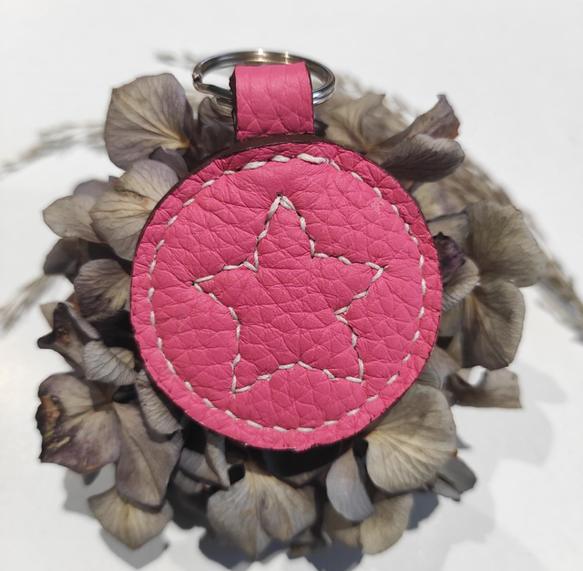 Porte clés Étoile en cuir 