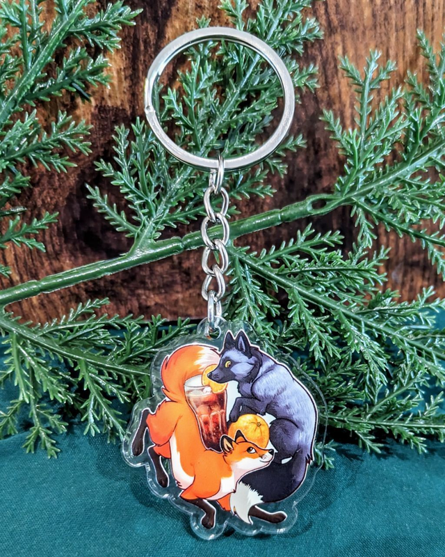 Foxes keychain