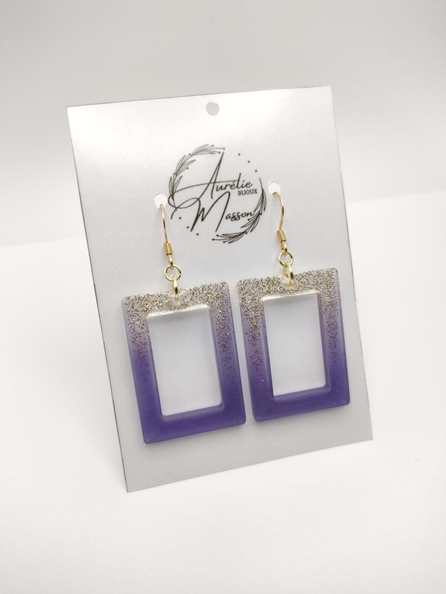 Boucles d'oreilles résine