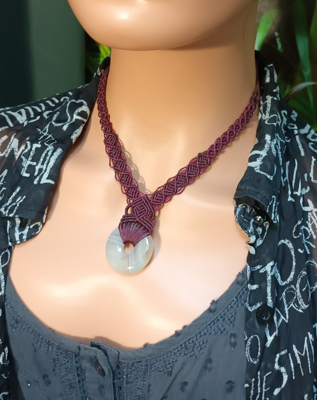 Collier donut en agate
