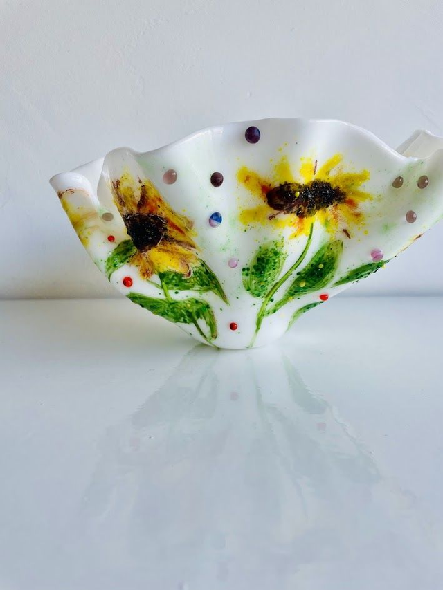 Lamp-schaal Zonnebloemen 