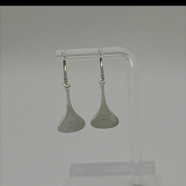Sterling Silver & Blue Stone Drop Earrings