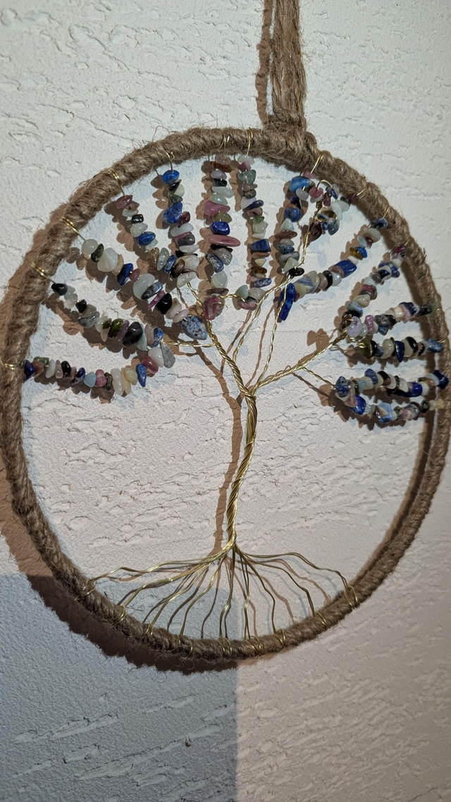 Arbre éternel Lapis Lazuli, Amazonite et Tourmaline rose