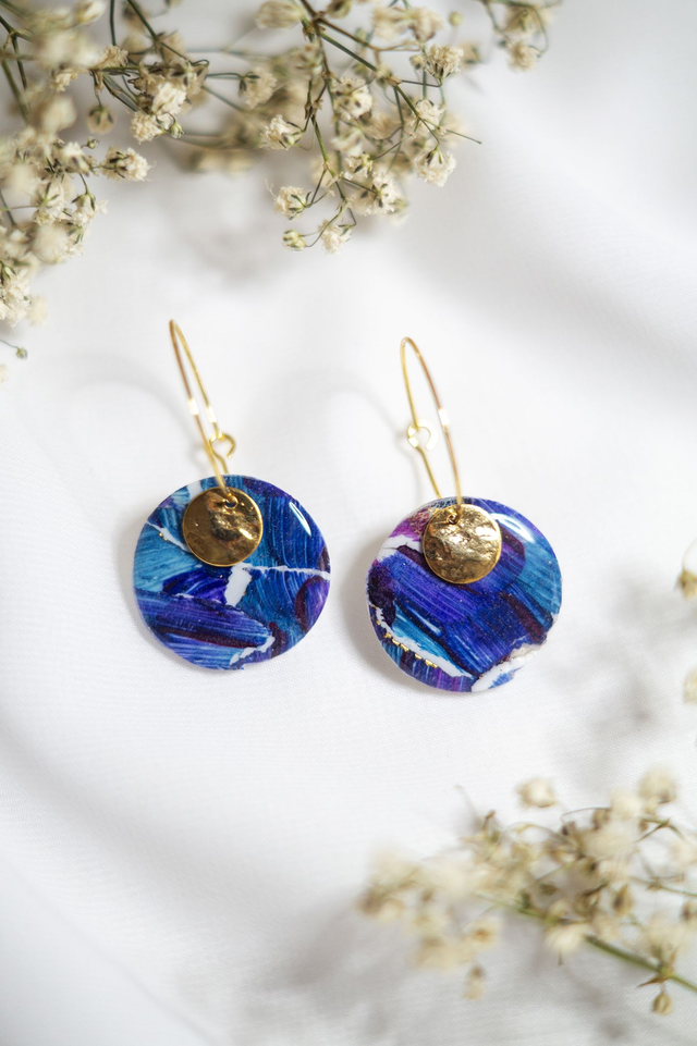 Coloris indigo - Boucles Lune