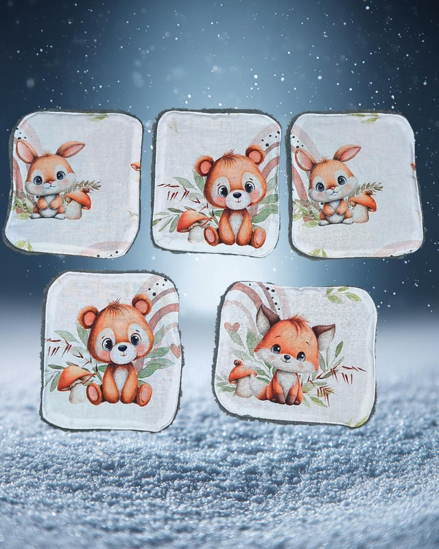 Lingettes *5 lapins, ourson, renard 