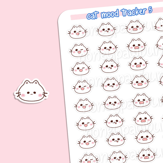 Katzen Stimmungstracker Nr. 5 Sticker Sheet - ST2313