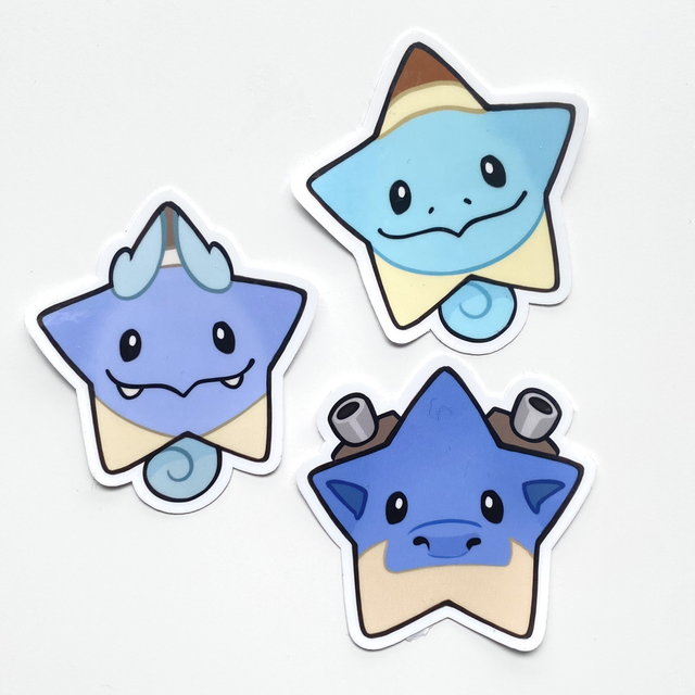Water PokéStar Sticker Set