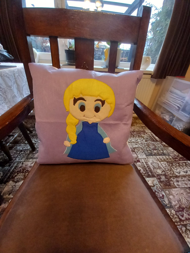 Young blond Princess Cushion Cover